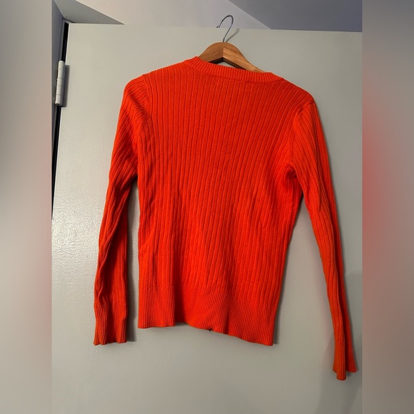 NWOT vintage Ralph Lauren cable knit orange 100% cotton sweater - Picture 3 of 6